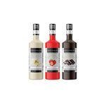 Nish 700 ml Çikolata + 700 ml Çilek + 700 ml Beyaz Çikolata Aromalı Şurup