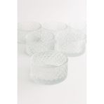Nish Candles Çerezlik, Ikramlık, Dondurma, Puding sunumluk 6'lı Kesme Cam Kase Seti - Yılbaşı Hediyesi