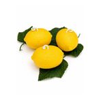 Nish Candles Limon Mum Dekor 3'lü Set, Limon Kokulu Dekoratif Mum, Yazlık & Bahar Ev Balkon Masa Süsü