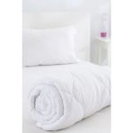 Nishev Antialerjik Silikon Tek Kişilik Yorgan (Microfiber Yastık Hediyeli) - Beyaz - 155 x 215 cm