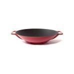 Nishev.com Evini Sev Sürel Wok Tava 35 cm Kırmızı Demir Döküm