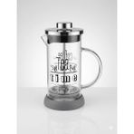 Nishev.com Evini Sev Tasarım French Press - Filtre Kahve ve Bitki Çayı Demliği 350 ml Gri
