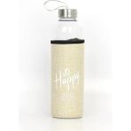 Nishev Kılıflı Cam Matara Suluk 750 ml - Sarı