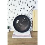 Nishev Krep Tavası Granit Ezme Mat Siyah 28 Cm