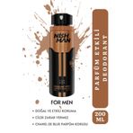 NISHMAN Erkek Sprey Deodorant 21 Saat Etkili Koruma - Blue Man - 200 ml