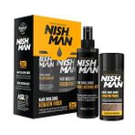 Nishman Seyrek Saç Kapatıcı Dolgunlaştırıcı Keratin Fiber Topik ve Sabitleyici Sprey / Orta Kahve Renk 20 gr