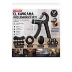 NİSİBİS HOME 5 Parça Ayarlanabilir El Kavrama Güçlendirici Seti 5-60 KG El Yayı Parmak Egzersiz Aparatı Bilek ve Ön Kol Güçlendirici