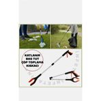 NİSİBİS HOME Çöp Toplama Aparatı Güçlü Mıknatıslı 360° Dönen Uzun Tutucu 79 Cm - Katlanabilir Kaymaz Erişim ve Çöp Toplama Aparatı
