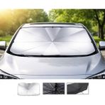 Nisline Audi A7 Sportback 50 Tdı Quattro Triptonic 2025-2026 Ön Cam Güneşliği- Katlanabilir Uv Korumalı Şemsiye Tip - Standart - Metalik Gri