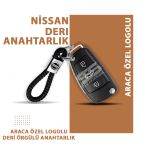 Nissan Gerçek Deri Örgü Anahtarlık