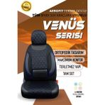 Nissan Patrol (1998-2005) Uyumlu Tam Set Oto Koltuk Kılıfı Venüs Serisi .5 - Siyah - Kırmızı