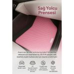 Nissan Primera P12 2002–2008 Eva Sağ Yolcu Prensesi Paspas Pembe - Araca Özel Ürün - Çok Renkli