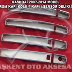 Nissan Qashqai 2007 2014 Paslanmaz Çelik 4 Kapı Krom Kapı Kolu