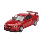 Nissan Skyline GT-R (R34) V-Spec Active Red 1:64 Diecast Model Araba