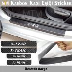Nissan X-Trail 4 Adet Karbon Kapı Eşiği Sticker
