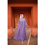 Nissra Ankanoor Dubai İpeği ( ŞARMİ ) Fırfırlı Robalı Elbise 150 CM Anka255062