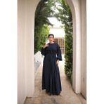 Nissra Ankanoor Robalı Büzgülü Oversize Elbise ANKA255093 - Lacivert