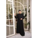 Nissra Ankanoor Siyah Önlüklü Medine Ipeği Elbise ANKA255065 - 1