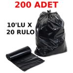 Nistabolje 10'lu x 20 Paket Jumbo Çöp Poşeti 75X90 Endüstriyel Battal Çöp Torbası