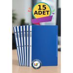 nistabolje 15 Adet Mavi Telli Dosya A4 Ekonomik Kaliteli Ofis