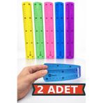 nistabolje 2 Adet Esnek Cetvel Kırılmaz Dayanıklı Cetvel 30 Cm Karışık Renkler