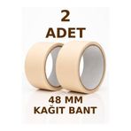 nistabolje 2 Adet Kağıt Bant 48mm Pratik Kullanım Maskeleme Bandı Boya Bandı