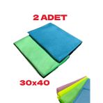 Nistabolje 2 Adet Mikrofiber Cam Bezi 30X40 Temizlik Bezi
