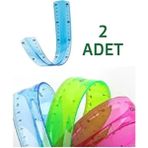 Nistabolje 30 cm Esnek Cetvel 2 Adet Kırılmaz Tasarım Karışık Renk Seçenekleri - Çok Renkli