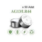 nistabolje 50 Adet LR44/AG13/A76/357A Düğme Pil 1,5 V Oyuncak Lazer Saat Pili Ekonomik