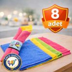 Nistabolje 8 Adet Mikrofiber Bez 30x30 cm Genel Temizlik ve Toz Bezi