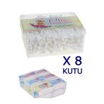 nistabolje 8 KUTU Kulak Pamuğu Çöpü Pamuklu Kulak Temizleme Çubuğu Ekonomik