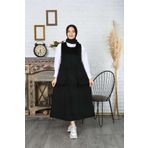 NİSUM MODA ÇİFT CEPLİ SALOPET KADİFE ELBİSE