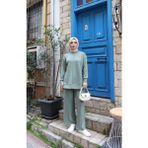Nisum Moda Çimalı Modal Pantolonlu Takım - Çağla - 2