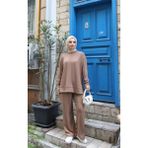 Nisum Moda Çimalı Modal Pantolonlu Takım - Camel - 2