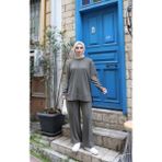 Nisum Moda Çimalı Modal Pantolonlu Takım - Haki - 2