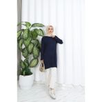Nisum Moda Düğme Detaylı Venezia Tunik - Lacivert - Standart