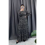 NİSUM MODA Şifon Desenli Elbise