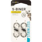 Nite Ize S-Biner Microlock Çelik Karabina 2Li Paket Gri Çok Renkli