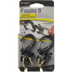 Niteize Figure 9 Halatlı Karabina Siyah 2'li Anahtarlık