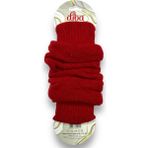 Nitesheys Lambswool Yün Diba Kışlık Kadın Dizlik Kalın Tozluk Ayaksız Yoga Çorabı - Tek Beden - Kırmızı