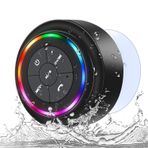 NITMTYOU Bluetooth Duş Hoparlörü, Taşınabilir Bluetooth Kablosuz Su Geçirmez Hoparlör Havuz için, Yüzer IP67 LED Işık Vantuzlu Banyo Hoparlörü, Dahili Mikrofon, Kamp Plaj Seyahat için