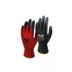 Nitril Poly Pnzebra 9 Beden Kırmızı Siyah İş Eldiveni 12 Li Paket