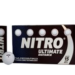Nitro Ultimate Distance Beyaz 15'li Paket Golf Topu