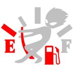 NIUBIPRO Reflektörlü Komik Araba Çıkartmaları, Yüksek Gaz Tüketimi Çıkartması, Kızgın Çocuk Ayarlanabilir Yakıt Göstergesi, Arabalar, Kamyonlar, Araba Çıkartmaları Kadınlar Erkekler için 2'li Paket 13 cm