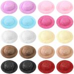 Niuhong 20 adet resmi mini şapkalar el işi silindir şapka küçük üst şarap düz şapka seti minyatür silindir sihirbaz şapkalar kardan adam sevimli küçük şapka DIY mini şapkalar Noel festival dekorasyonu