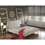 Niva Baza Çift Kişilik Baza Başlık Chester Set Havuzlu Sandıksız Krem - 140 x 200 cm
