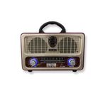 Nivda Nostalji Radio Ahşap Görünümlü Kumandalı Bluetooth-usb-sd Kart Fişli, Şarjlı, Pilli Radyo