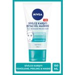 Nıvea 3İn1 Sivilce Karşıtı Beyaz Kil Maskesi 150Ml, Temizleyici, Peeling, Maske, Gözenek Arındırıcı
