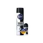 Nivea 4005900800268 150 ml Men Black&White Invisible Erkek Sprey Deodorant+25 ml Fresh Active Erkek Mini Roll On