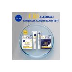 Nivea 50 ml Q10 4 Adımlı Kırışıklık Karşıtı Bakım Seti Gündüz Kremi Göz Kremi Cilt Serumu ve Gece Kremi